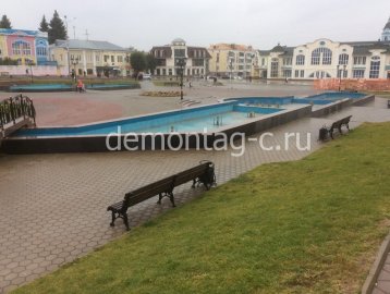Демонтаж фонтана в городе Ногинске