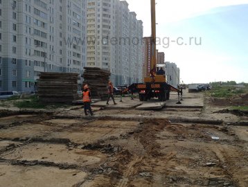 Демонтаж дорожной плиты