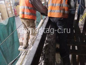 Демонтаж железобетонной подкрановой балки. КОМУС
