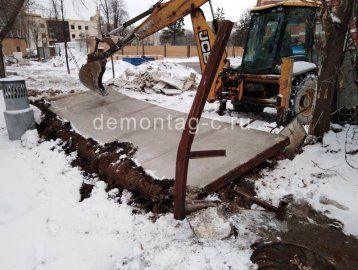 Демонтаж железобетонного забора по адресу г. Москва, ул. Верхняя Первомайская