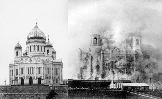 снос храма Христа Спасителя в Москве снос храма Христа Спасителя в Москве